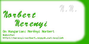 norbert merenyi business card